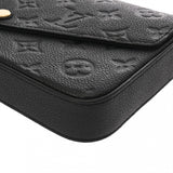 LOUIS VUITTON ルイヴィトン モノグラムアンプラント ポシェットフェリシー ノワール M82477 レディース レザー ショルダーバッグ Aランク 中古 銀蔵
