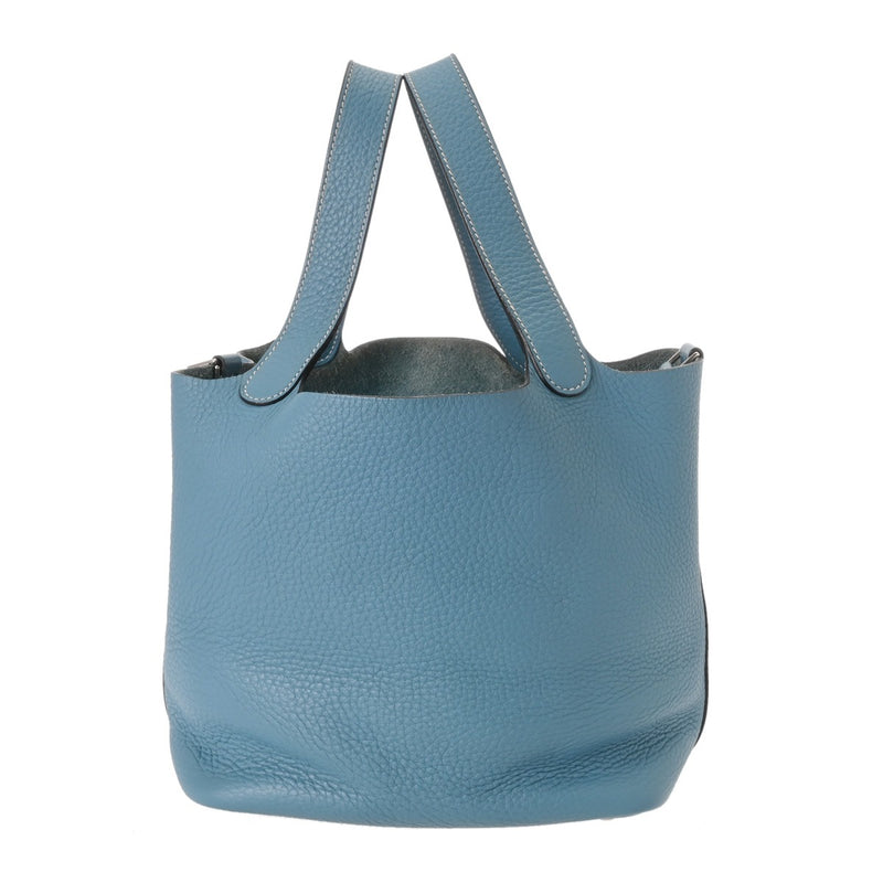 HERMES エルメス ピコタンロック MM ブルージーン □O刻印(2011年頃) レディース トリヨンクレマンス ハンドバッグ ABランク 中古 銀蔵