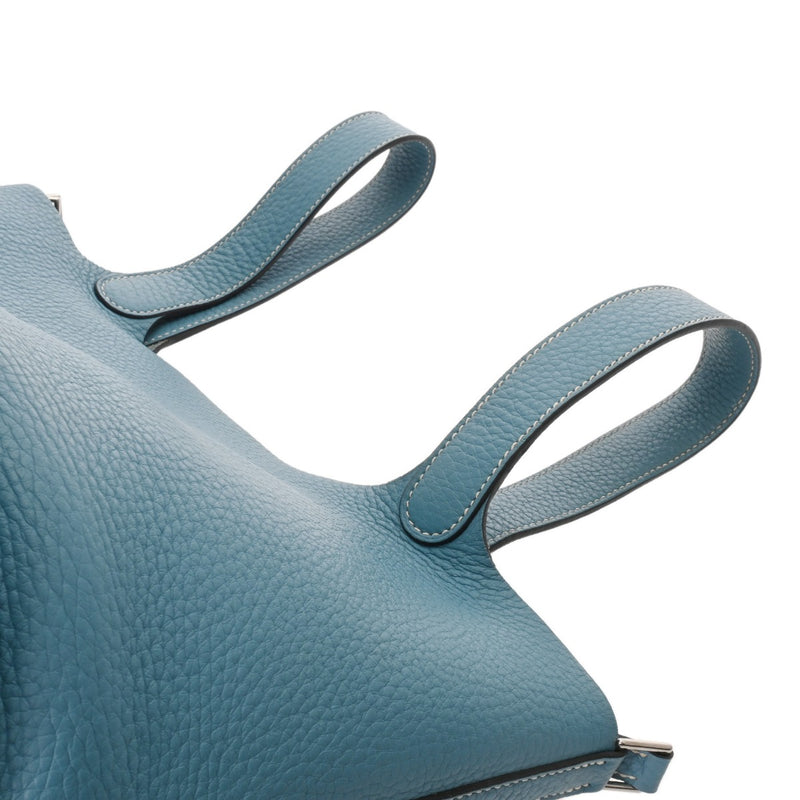 HERMES エルメス ピコタンロック MM ブルージーン □O刻印(2011年頃) レディース トリヨンクレマンス ハンドバッグ ABランク 中古 銀蔵