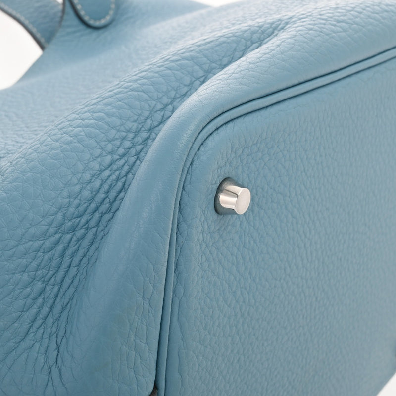HERMES エルメス ピコタンロック MM ブルージーン □O刻印(2011年頃) レディース トリヨンクレマンス ハンドバッグ ABランク 中古 銀蔵