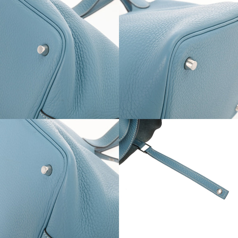 HERMES エルメス ピコタンロック MM ブルージーン □O刻印(2011年頃) レディース トリヨンクレマンス ハンドバッグ ABランク 中古 銀蔵