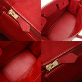 HERMES エルメス バーキン 35 ルージュヴィフ ○Z刻印(1996年頃) ユニセックス アルデンヌ ハンドバッグ Bランク 中古 銀蔵