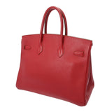 HERMES エルメス バーキン 35 ルージュヴィフ ○Z刻印(1996年頃) ユニセックス アルデンヌ ハンドバッグ Bランク 中古 銀蔵