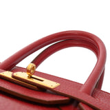 HERMES エルメス バーキン 35 ルージュヴィフ ○Z刻印(1996年頃) ユニセックス アルデンヌ ハンドバッグ Bランク 中古 銀蔵