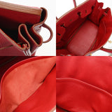 HERMES エルメス バーキン 35 ルージュヴィフ ○Z刻印(1996年頃) ユニセックス アルデンヌ ハンドバッグ Bランク 中古 銀蔵