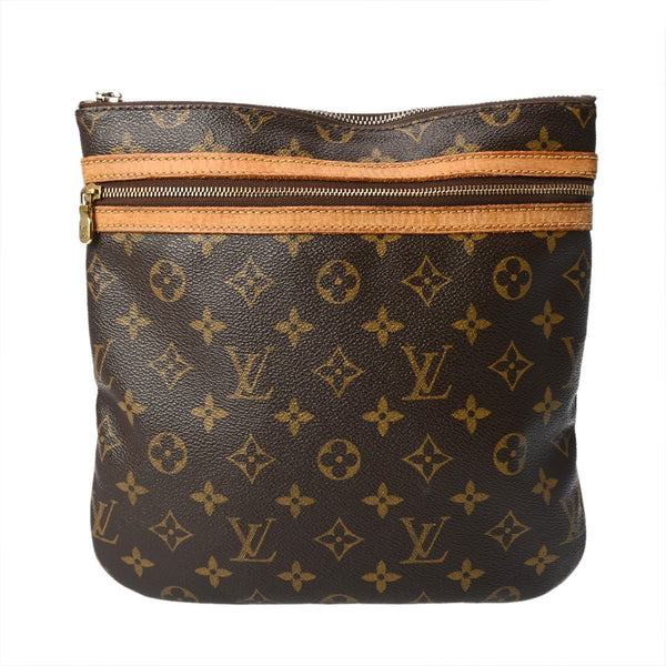 LOUIS VUITTON ルイヴィトン モノグラム ポシェットボスフォール ブラウン M40044 ユニセックス モノグラムキャンバス ショルダーバッグ Bランク 中古 銀蔵