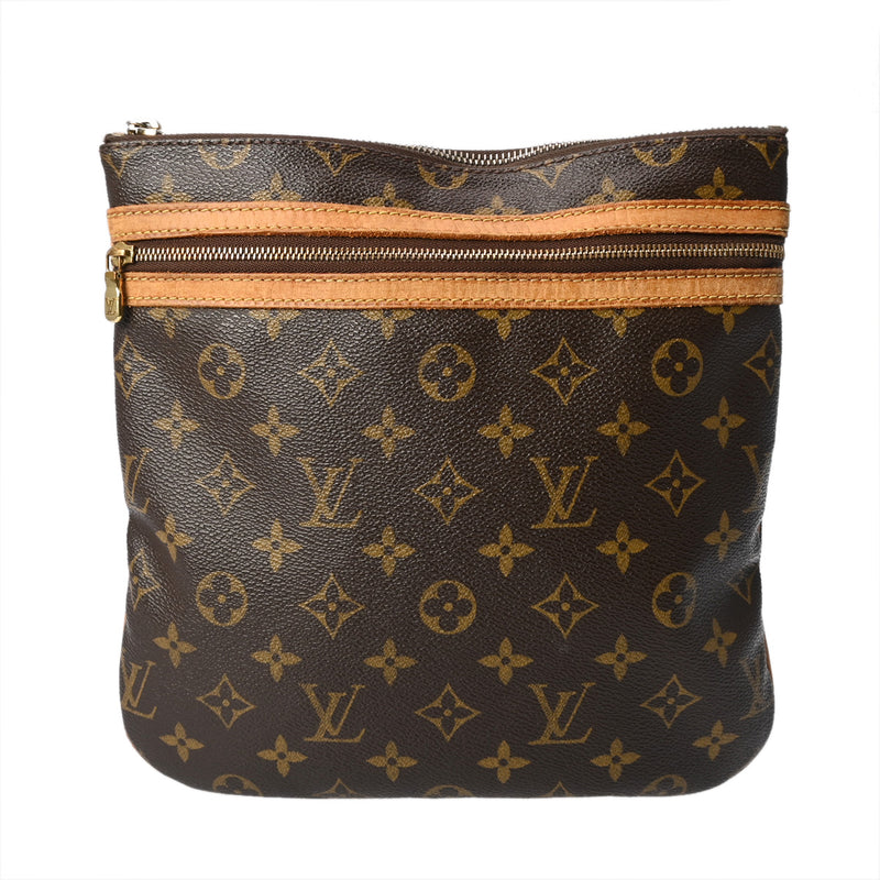 LOUIS VUITTON ルイヴィトン モノグラム ポシェットボスフォール ブラウン M40044 ユニセックス モノグラムキャンバス ショルダーバッグ Bランク 中古 銀蔵