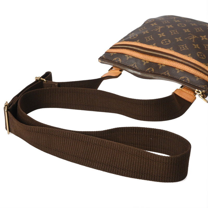 LOUIS VUITTON ルイヴィトン モノグラム ポシェットボスフォール ブラウン M40044 ユニセックス モノグラムキャンバス ショルダーバッグ Bランク 中古 銀蔵