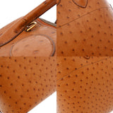 HERMES エルメス ボリード 35 ブラウン系 ○V刻印(1992年頃) ユニセックス オーストリッチ ハンドバッグ Bランク 中古 銀蔵