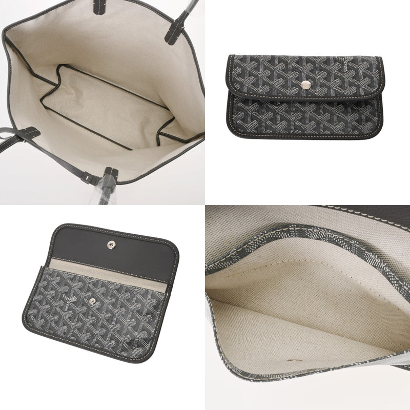 GOYARD ゴヤール サンルイ PM ヘリンボーン グレー STLOUIPMLTY51CL51P ユニセックス ゴヤールキャンバス/シュヴロッシュカーフ トートバッグ 未使用 銀蔵