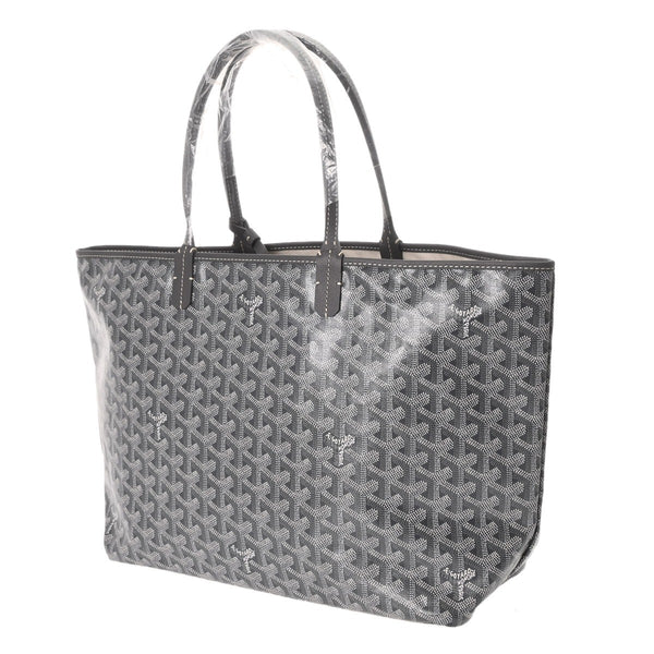 GOYARD ゴヤール サンルイ PM ヘリンボーン グレー STLOUIPMLTY51CL51P ユニセックス ゴヤールキャンバス/シュヴロッシュカーフ トートバッグ 未使用 銀蔵