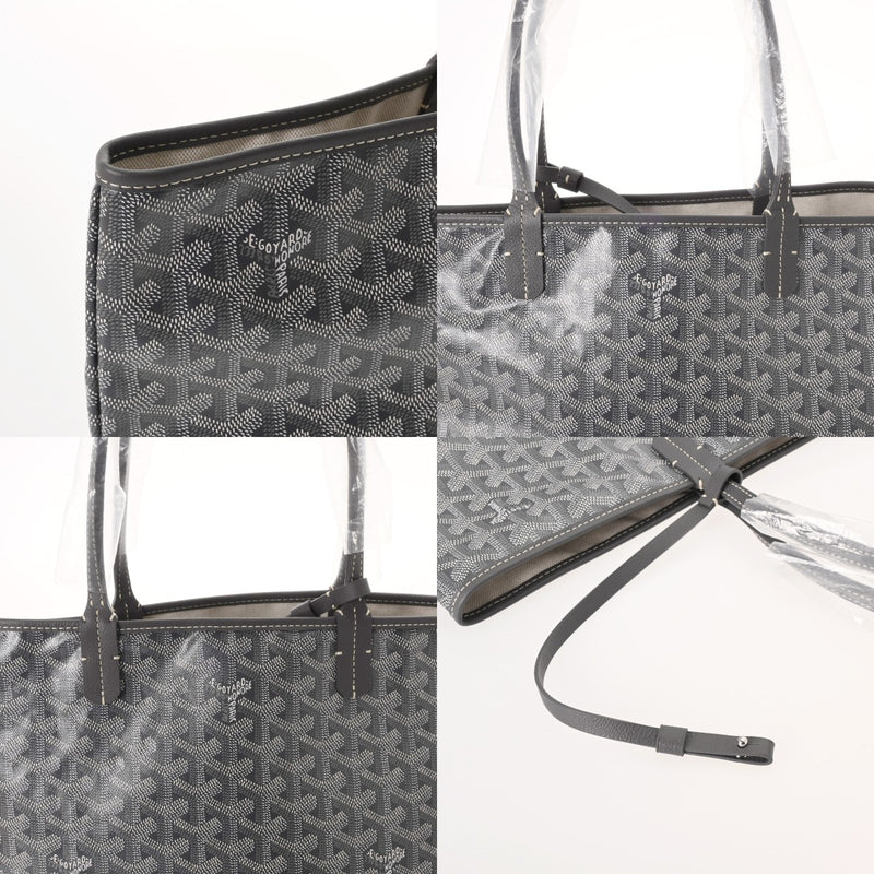 GOYARD ゴヤール サンルイ PM ヘリンボーン グレー STLOUIPMLTY51CL51P ユニセックス ゴヤールキャンバス/シュヴロッシュカーフ トートバッグ 未使用 銀蔵