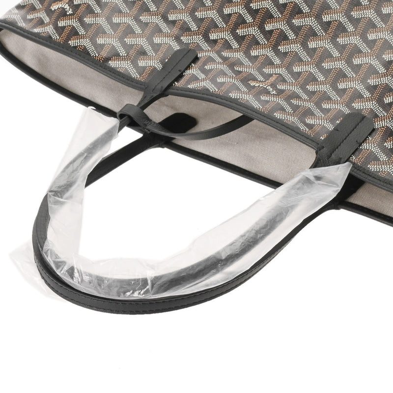 GOYARD ゴヤール サンルイ PM ヘリンボーン ブラック STLOUIPMLTY01CL01P ユニセックス ゴヤールキャンバス/シュヴロッシュカーフ トートバッグ 未使用 銀蔵