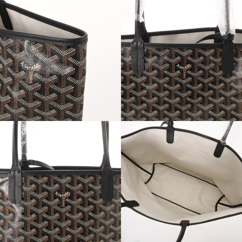 GOYARD ゴヤール サンルイ PM ヘリンボーン ブラック STLOUIPMLTY01CL01P ユニセックス ゴヤールキャンバス/シュヴロッシュカーフ トートバッグ 未使用 銀蔵