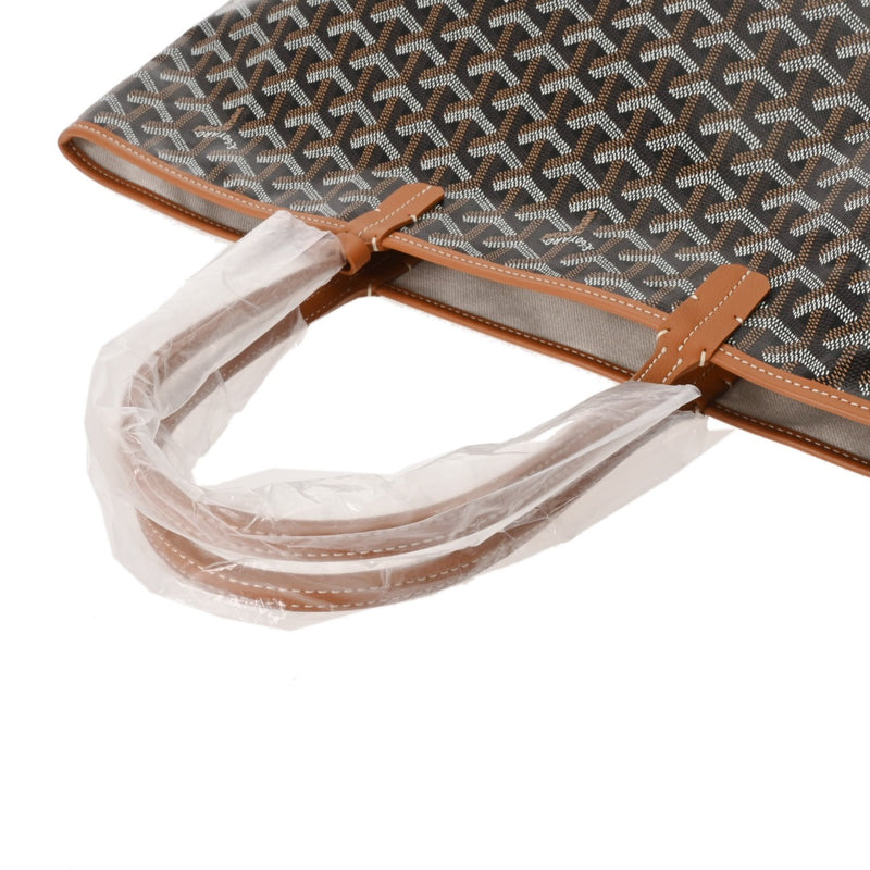 GOYARD ゴヤール サンルイ PM ヘリンボーン ブラック/ナチュラル STLOUIPMLTY01CL03P ユニセックス ゴヤールキャンバス/シュヴロッシュカーフ トートバッグ 未使用 銀蔵