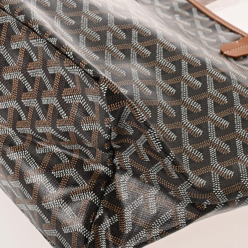 GOYARD ゴヤール サンルイ PM ヘリンボーン ブラック/ナチュラル STLOUIPMLTY01CL03P ユニセックス ゴヤールキャンバス/シュヴロッシュカーフ トートバッグ 未使用 銀蔵