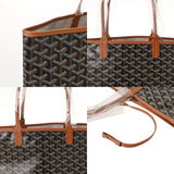 GOYARD ゴヤール サンルイ PM ヘリンボーン ブラック/ナチュラル STLOUIPMLTY01CL03P ユニセックス ゴヤールキャンバス/シュヴロッシュカーフ トートバッグ 未使用 銀蔵