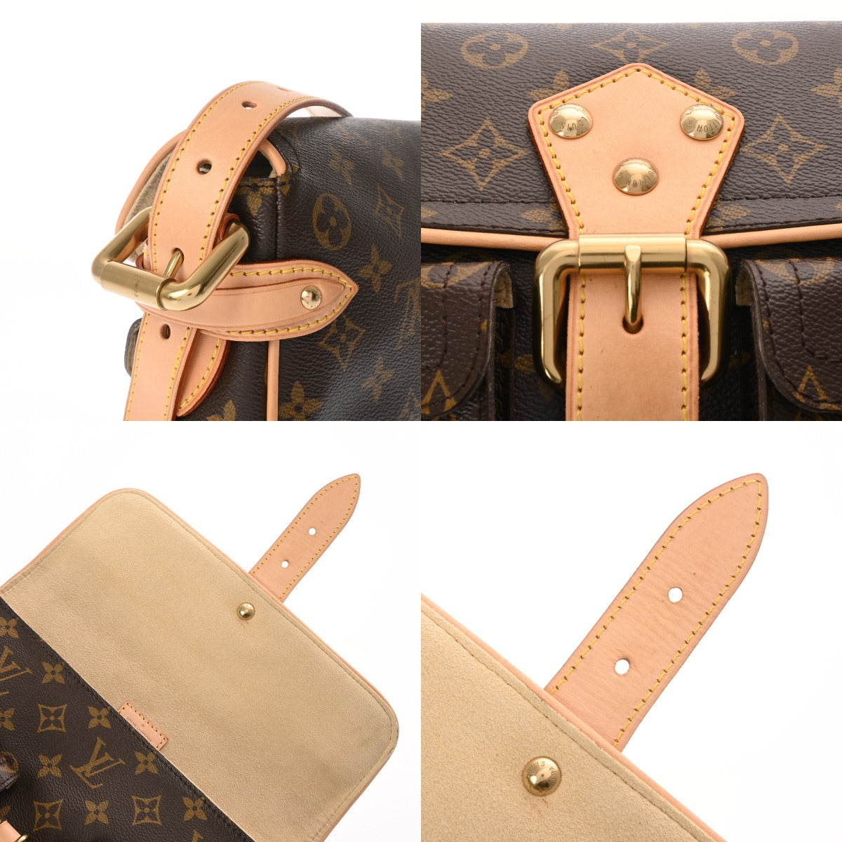 LOUIS VUITTON ルイヴィトン モノグラム ハドソン PM ブラウン M40027
