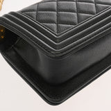 CHANEL シャネル ボーイシャネル 15ミニ ブラック A67364 レディース キャビアスキン チェーンウォレット Aランク 中古 銀蔵