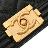 CHANEL シャネル ボーイシャネル 15ミニ ブラック A67364 レディース キャビアスキン チェーンウォレット Aランク 中古 銀蔵