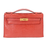 HERMES エルメス ポシェットケリー ブーゲンビリア □N刻印(2010年頃) レディース アリゲーターマット ハンドバッグ ABランク 中古 銀蔵