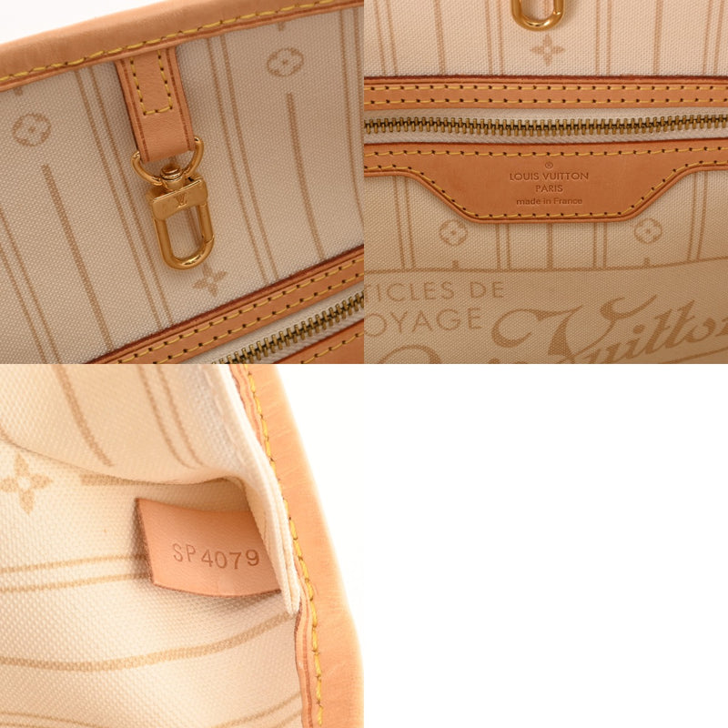 LOUIS VUITTON ルイヴィトン ダミエアズール ネヴァーフル MM 旧型 ホワイト N51107 レディース ダミエアズールキャンバス トートバッグ Bランク 中古 銀蔵