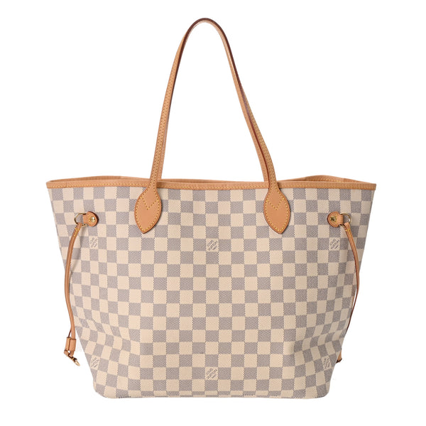 LOUIS VUITTON ルイヴィトン ダミエアズール ネヴァーフル MM 旧型 ホワイト N51107 レディース ダミエアズールキャンバス トートバッグ Bランク 中古 銀蔵