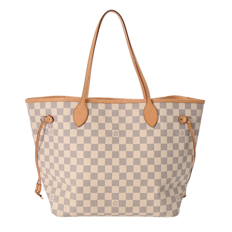 LOUIS VUITTON ルイヴィトン ダミエアズール ネヴァーフル MM 旧型 ホワイト N51107 レディース ダミエアズールキャンバス トートバッグ Bランク 中古 銀蔵