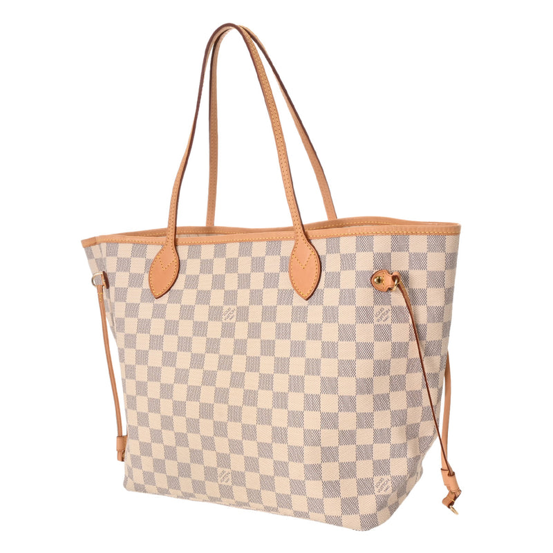LOUIS VUITTON ルイヴィトン ダミエアズール ネヴァーフル MM 旧型 ホワイト N51107 レディース ダミエアズールキャンバス トートバッグ Bランク 中古 銀蔵