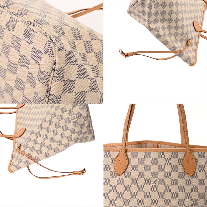 LOUIS VUITTON ルイヴィトン ダミエアズール ネヴァーフル MM 旧型 ホワイト N51107 レディース ダミエアズールキャンバス トートバッグ Bランク 中古 銀蔵
