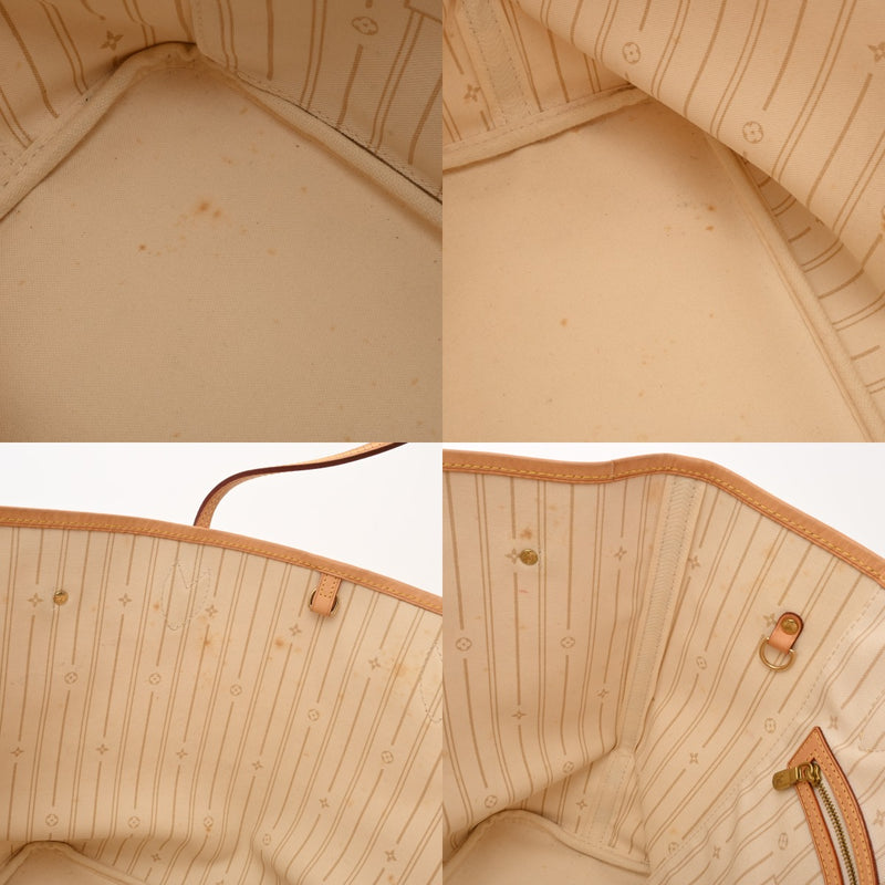 LOUIS VUITTON ルイヴィトン ダミエアズール ネヴァーフル MM 旧型 ホワイト N51107 レディース ダミエアズールキャンバス トートバッグ Bランク 中古 銀蔵