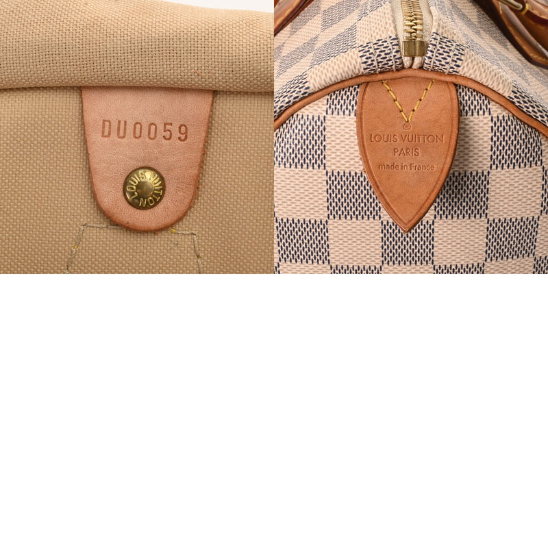 LOUIS VUITTON ルイヴィトン ダミエアズール スピーディ 30 旧型 ホワイト N41533 ユニセックス ダミエアズールキャンバス ハンドバッグ ABランク 中古 銀蔵
