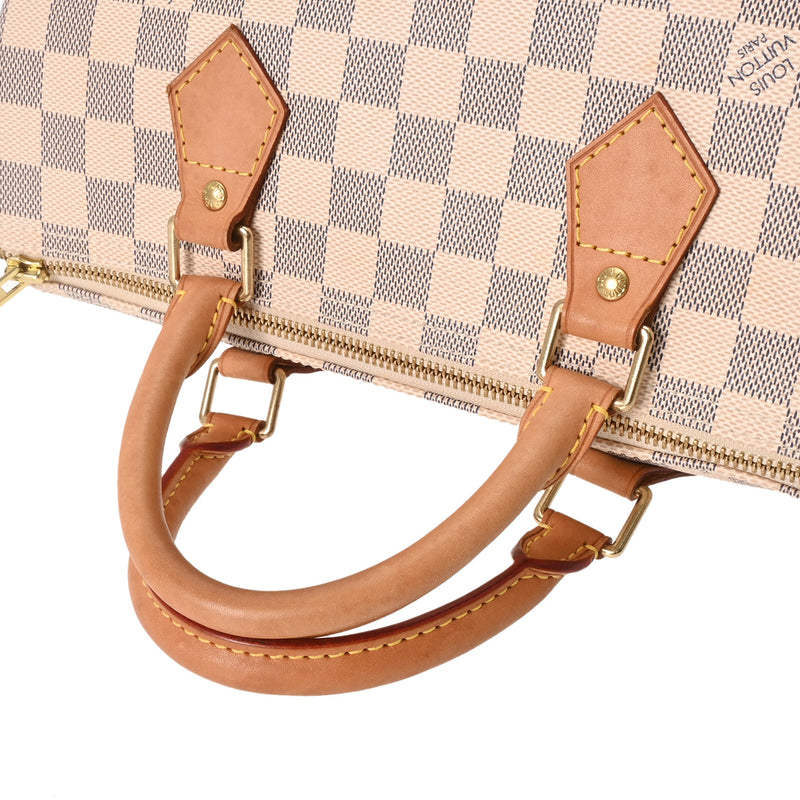 LOUIS VUITTON ルイヴィトン ダミエアズール スピーディ 30 旧型 ホワイト N41533 ユニセックス ダミエアズールキャンバス ハンドバッグ ABランク 中古 銀蔵