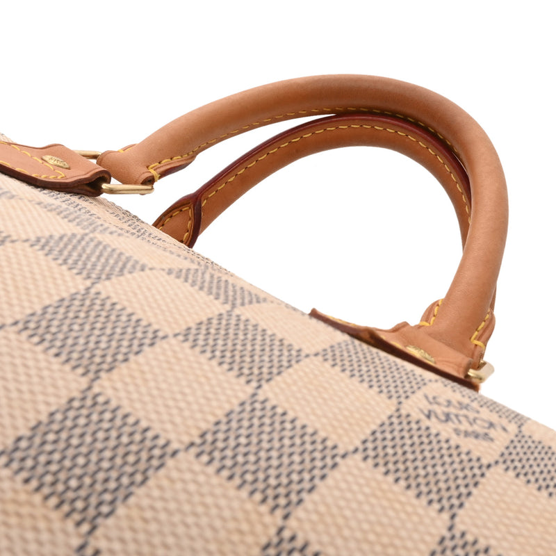 LOUIS VUITTON ルイヴィトン ダミエアズール スピーディ 30 旧型 ホワイト N41533 ユニセックス ダミエアズールキャンバス ハンドバッグ ABランク 中古 銀蔵