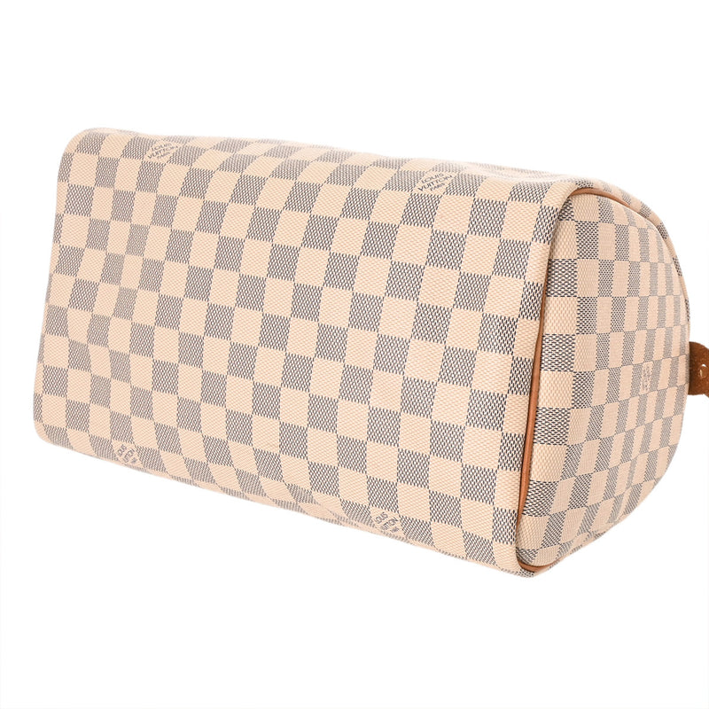 LOUIS VUITTON ルイヴィトン ダミエアズール スピーディ 30 旧型 ホワイト N41533 ユニセックス ダミエアズールキャンバス ハンドバッグ ABランク 中古 銀蔵