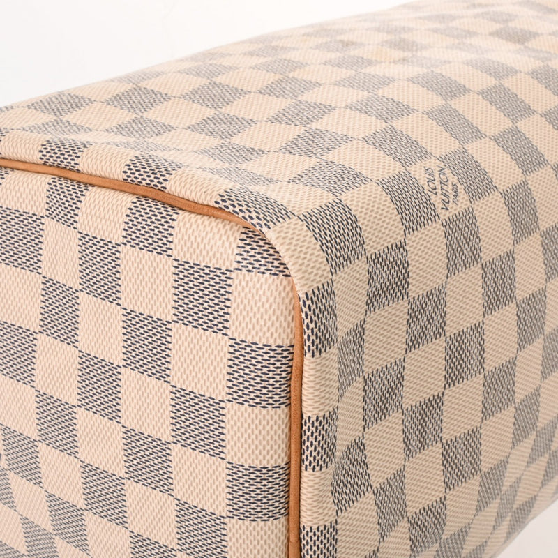 LOUIS VUITTON ルイヴィトン ダミエアズール スピーディ 30 旧型 ホワイト N41533 ユニセックス ダミエアズールキャンバス ハンドバッグ ABランク 中古 銀蔵