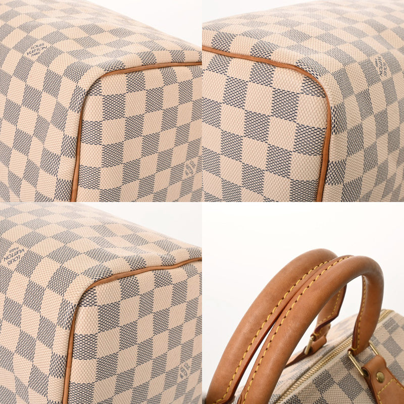 LOUIS VUITTON ルイヴィトン ダミエアズール スピーディ 30 旧型 ホワイト N41533 ユニセックス ダミエアズールキャンバス ハンドバッグ ABランク 中古 銀蔵