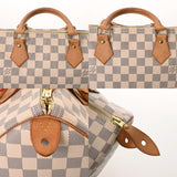 LOUIS VUITTON ルイヴィトン ダミエアズール スピーディ 30 旧型 ホワイト N41533 ユニセックス ダミエアズールキャンバス ハンドバッグ ABランク 中古 銀蔵