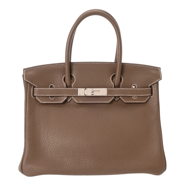 HERMES エルメス バーキン 30 エトゥープ T刻印(2015年頃) レディース トリヨンクレマンス ハンドバッグ ABランク 中古 銀蔵