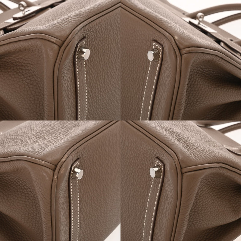 HERMES エルメス バーキン 30 エトゥープ T刻印(2015年頃) レディース トリヨンクレマンス ハンドバッグ ABランク 中古 銀蔵