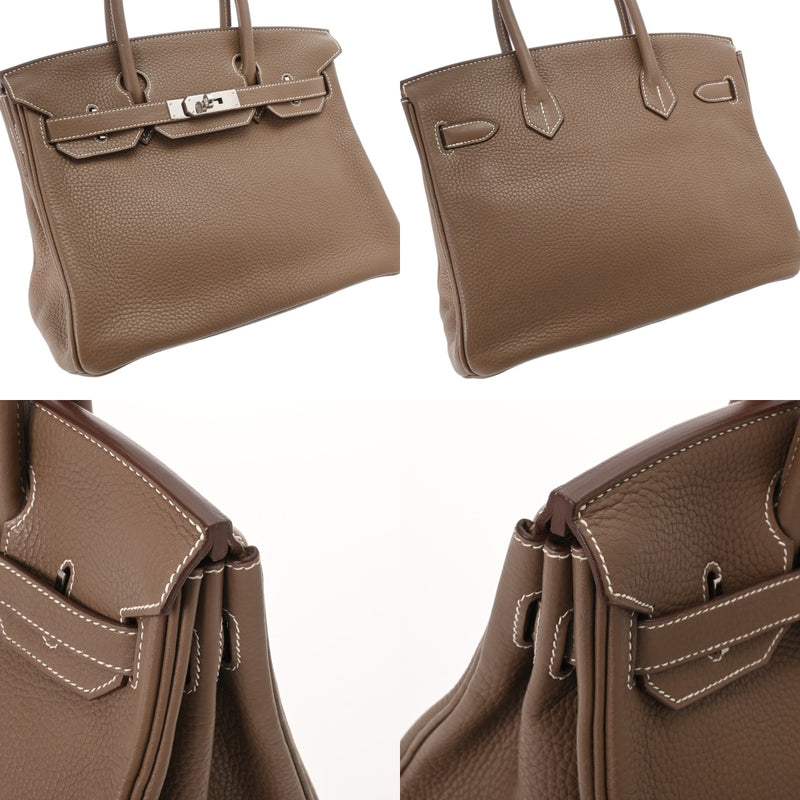 HERMES エルメス バーキン 30 エトゥープ T刻印(2015年頃) レディース トリヨンクレマンス ハンドバッグ ABランク 中古 銀蔵