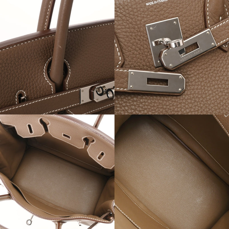 HERMES エルメス バーキン 30 エトゥープ T刻印(2015年頃) レディース トリヨンクレマンス ハンドバッグ ABランク 中古 銀蔵