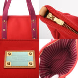 LOUIS VUITTON ルイヴィトン アンティグア カバ MM レッド M40034 レディース コットンキャンバス ハンドバッグ Aランク 中古 銀蔵