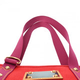 LOUIS VUITTON ルイヴィトン アンティグア カバ MM レッド M40034 レディース コットンキャンバス ハンドバッグ Aランク 中古 銀蔵
