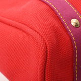 LOUIS VUITTON ルイヴィトン アンティグア カバ MM レッド M40034 レディース コットンキャンバス ハンドバッグ Aランク 中古 銀蔵