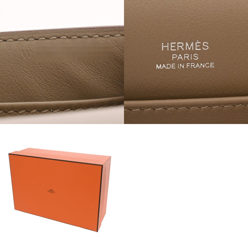 エルメス HERMES ゲタ W刻 エトゥープ シルバー金具 シェーブル レディース ショルダーバッグ HERMES - エルメス HERMES ゲタ W刻 エトゥープ シルバー金具