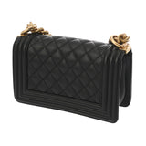 CHANEL シャネル ボーイシャネル スモールハンドバッグ 20cm ブラック A67085 レディース キャビアスキン ショルダーバッグ Aランク 中古 銀蔵