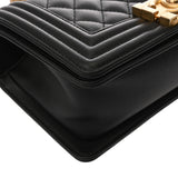 CHANEL シャネル ボーイシャネル スモールハンドバッグ 20cm ブラック A67085 レディース キャビアスキン ショルダーバッグ Aランク 中古 銀蔵