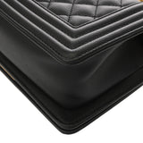 CHANEL シャネル ボーイシャネル スモールハンドバッグ 20cm ブラック A67085 レディース キャビアスキン ショルダーバッグ Aランク 中古 銀蔵