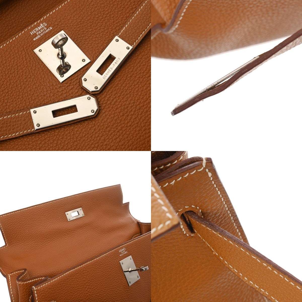 HERMES エルメス ケリー32,35空箱2個 HERMES エルメス ケリー 32 外縫い ゴールド □K刻印(2007年頃